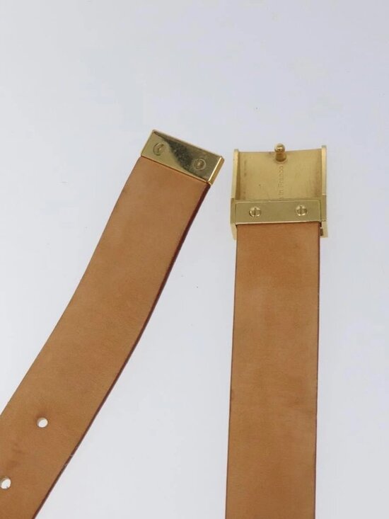 LOUIS VUITTON Monogram Multicolor Ceinture Carre Belt White M9270U Auth EC172V